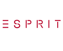 Ein rotes Logo von Esprit. Ein Kunde von Userfriend Usability Agentur, auf userfriend.de
